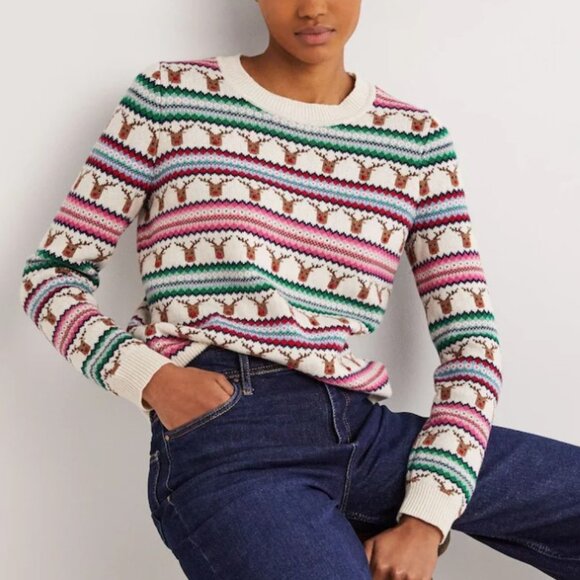 Boden Sweaters - EUC Boden Fair Isle Christmas Reindeer Sweater